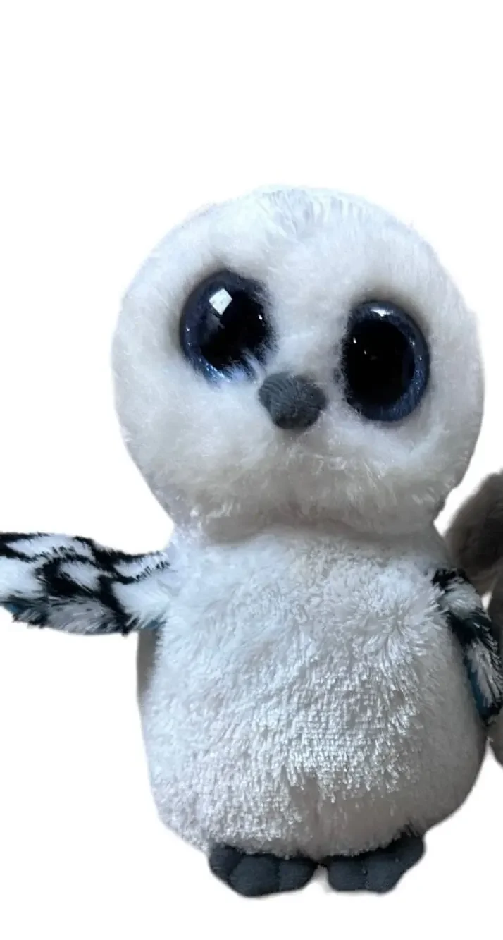 Ty Beanie Boo Spells the white owl blue glitter eyes 6